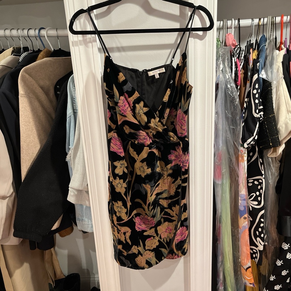 Black Floral Mini Dress